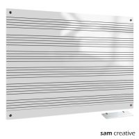 Glassboard Solid music bars 100x180 cm