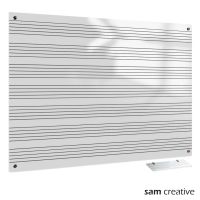 Glassboard Solid music bars 120x180 cm