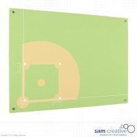 Whiteboard Glass Solid Baseball 60x90 cm