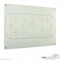 Whiteboard Glass Solid Ice Hockey 60x90 cm