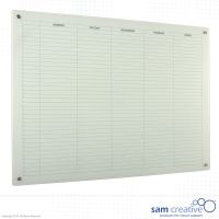 Whiteboard Glass 1-Week Mon-Fri 60x90 cm