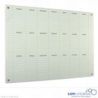 Whiteboard Glass 3-Week Mon-Sun 90x120 cm