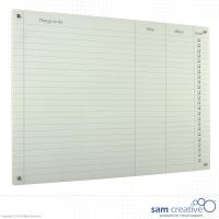 Whiteboard Glass Day Planner To-Do 60x90 cm