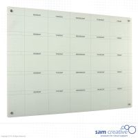 Whiteboard Glass 5-Week Mon-Fri 120x150 cm