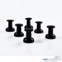 Magnetic jumbo push pins black 6 pcs