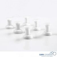 Magnetic jumbo push pins white 6 pcs